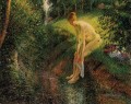 Badende im Wald 1895 Camille Pissarro Nacktheit Impressionismus